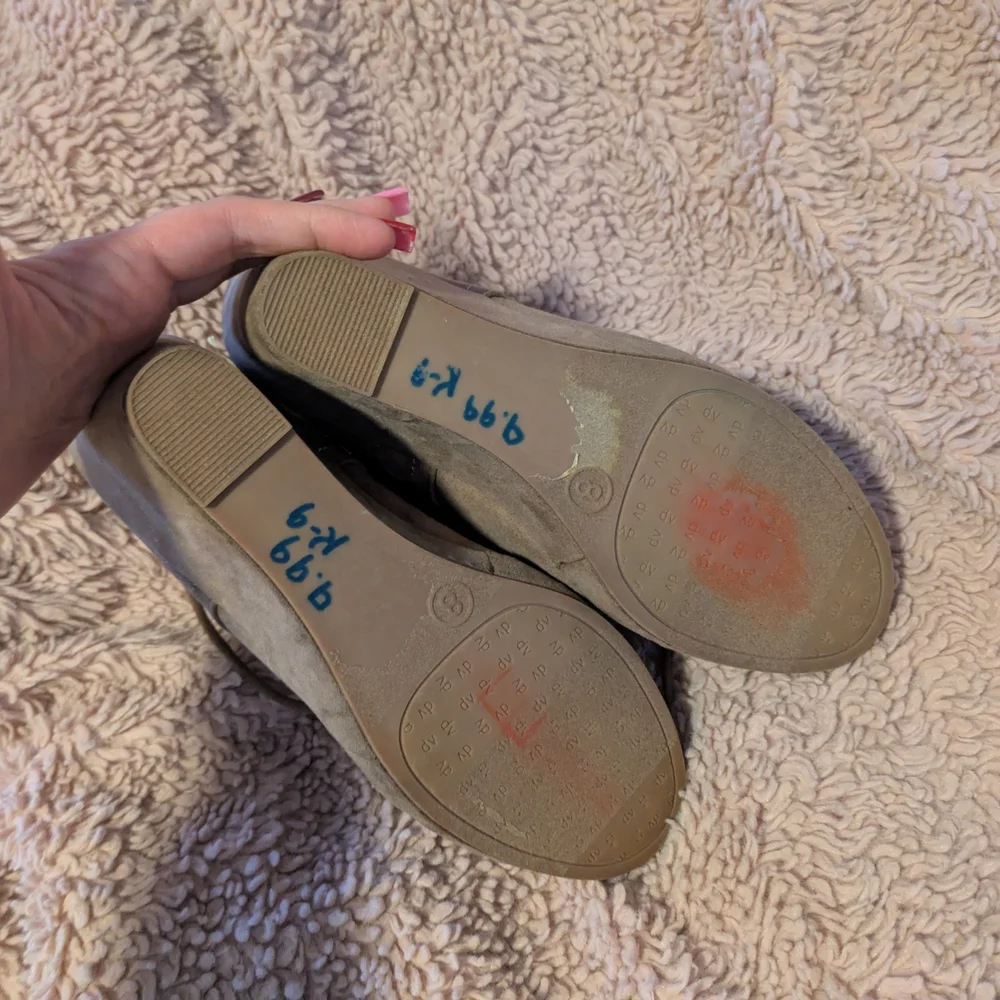 Taupe Lace-Up Wedge Ankle Booties | Soft Suede | Size 8